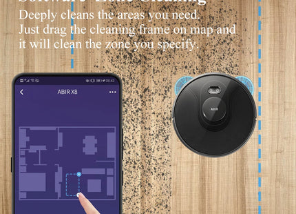 Robot Vacuum Cleaner ABIR X8 ,Laser System, UV Cleaning, TOF Wisdom, Multiple Floors Maps, Customized Room