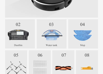 Robot Vacuum Cleaner ABIR X8 ,Laser System, UV Cleaning, TOF Wisdom, Multiple Floors Maps, Customized Room