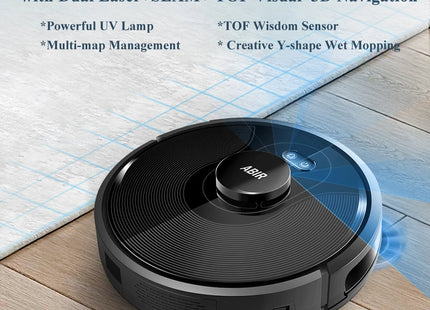 Robot Vacuum Cleaner ABIR X8 ,Laser System, UV Cleaning, TOF Wisdom, Multiple Floors Maps, Customized Room