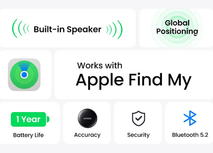 UGREEN Finder Security SmartTrack Link Smart Tag With Apple Find My Key Bluetooth GPS Tracker For Earbud Luggage MFi Finder IOS